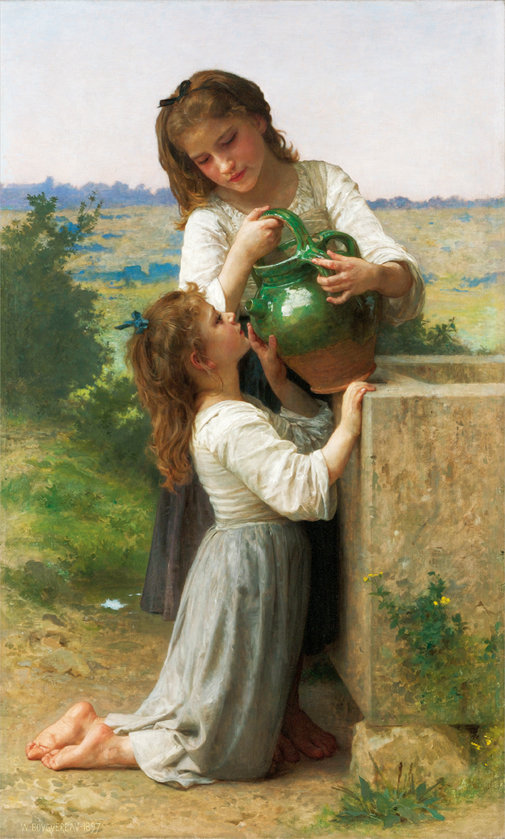  阿道夫·布格罗 Adolphe Bouguereau —— 饮泉水